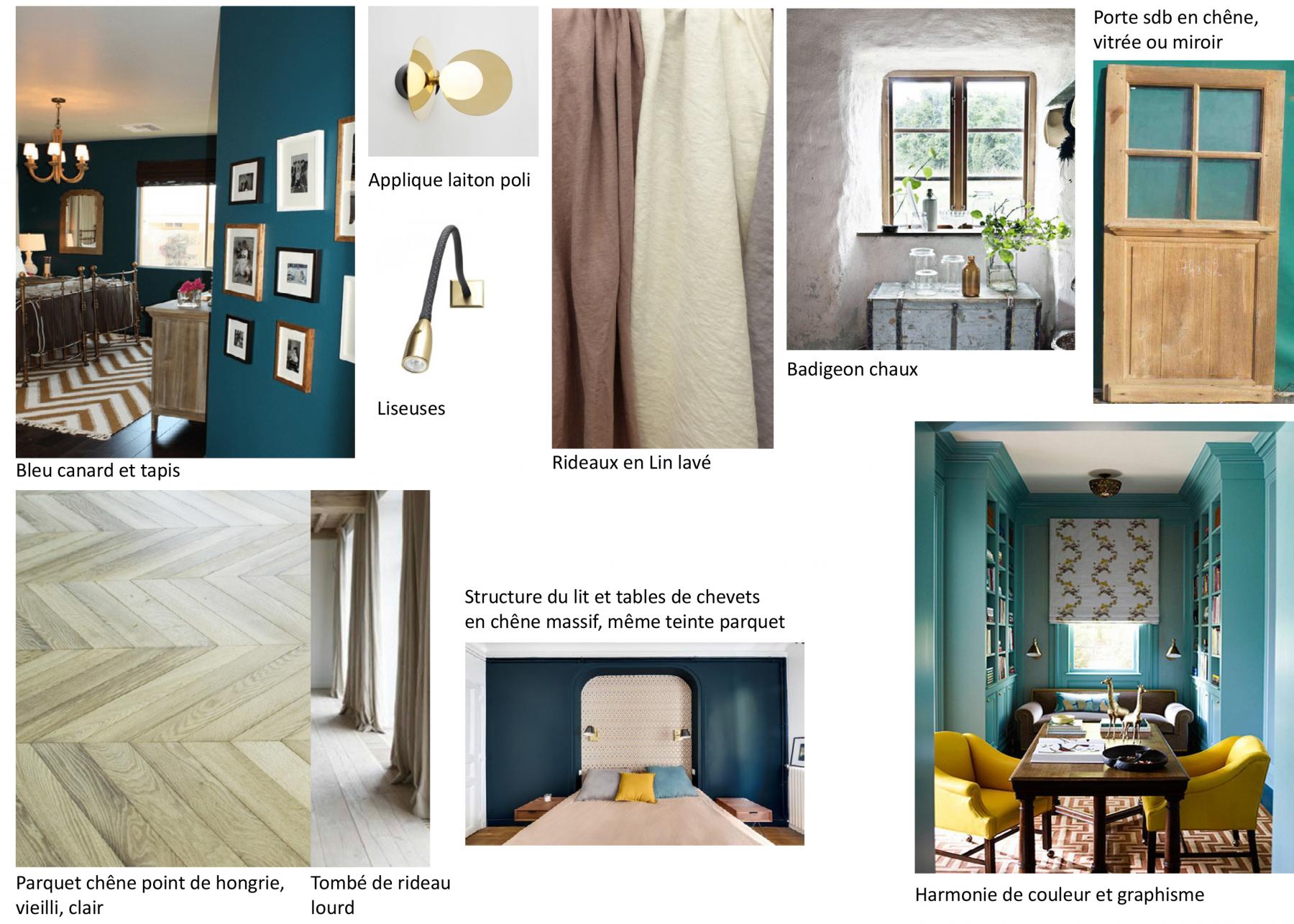 Moodboard de la suite parentale pour le projet-Tharon-plage-maison-de-vacances-jerome-barrier